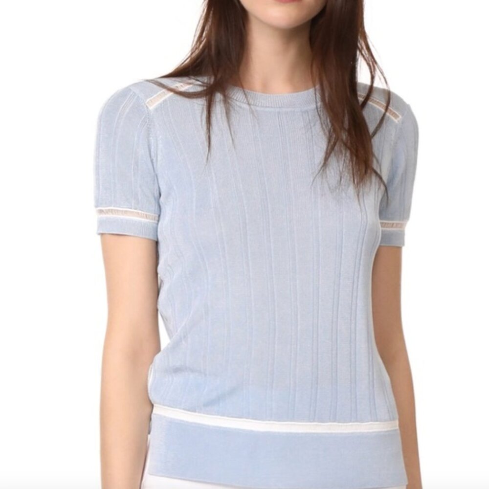 Rag & Bone Light Blue Skye Kaitlin Knit Top